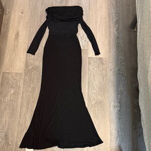 Commense Black Long Sleeve Dress